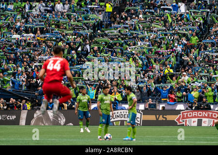 Seattle, USA. 10 Nov, 2019. 2019 Lancement à la MLS Cup Finale entre Seattle Sounders et Toronto FC. Crédit : Ben Nichols/Alamy Live News Banque D'Images