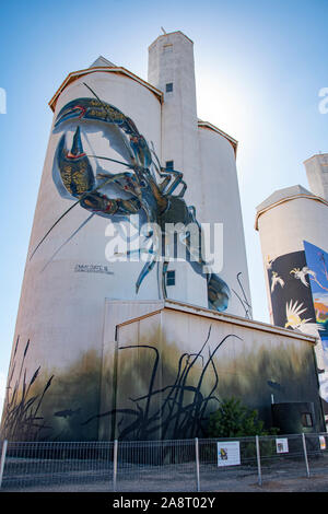 Art Silo Waikerie, Australie du Sud. Banque D'Images