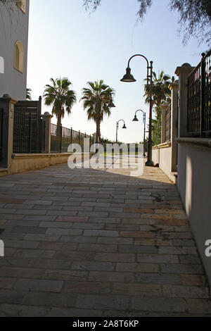 Station vide station touristique de Porto Recanati, sur la côte Adriatique en hiver en Italie et une partie de la Riviera Adriatique Banque D'Images