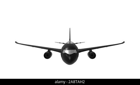 Le rendu 3D d'un jumbo jet avion commericial isolés dans White Banque D'Images