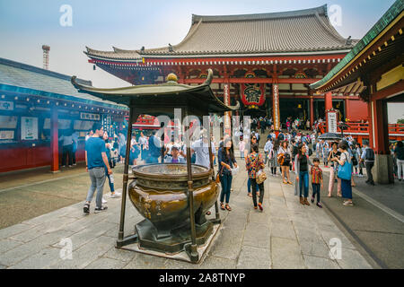 Temple bouddhiste Sensoji. Quartier d'Asakusa. Tokyo. Le Japon Banque D'Images