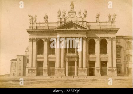 Basilique de Saint Jean de Latran, Rome, Italie 1880 Banque D'Images