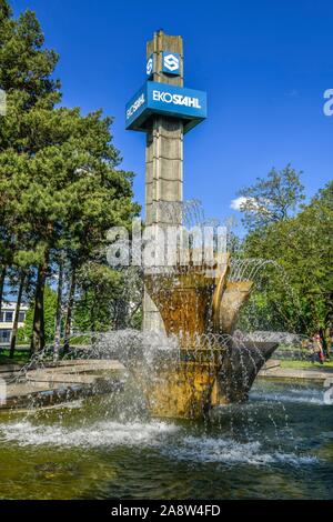 Denver-Brunnen, Werkstraße, Eisenhüttenstadt, Brandebourg, Allemagne Banque D'Images