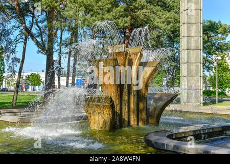 Denver-Brunnen, Werkstraße, Eisenhüttenstadt, Brandebourg, Allemagne Banque D'Images