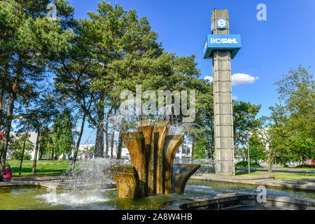 Denver-Brunnen, Werkstraße, Eisenhüttenstadt, Brandebourg, Allemagne Banque D'Images