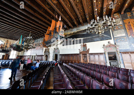 Obere Rathaushalle, Altes Rathaus, Marktplatz, Bremen, Allemagne Banque D'Images