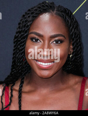 Tennis player Coco Gauff arrive à la 2019 E ! People's Choice Awards s'est tenue au Barker Hangar sur 10 Novembre 2019 à Santa Monica, Los Angeles, Californie, USA. (Photo par Xavier Collin/Image Press Office) Banque D'Images