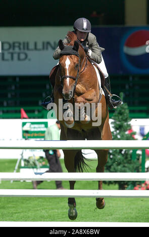 Le Spruce Meadows National coupe financière, Zeidler, juin 2003, Tani Anderson (CAN) équitation Parc Citron Banque D'Images