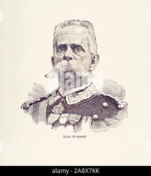 Umberto I, 1844 - 1900, surnommé le bon. Roi d'Italie. Banque D'Images