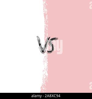 Contre l'écran. Par rapport au signe sur divisé l'arrière-plan. Couvercle décoratif bataille avec lettrage. Vector illustration. Illustration de Vecteur