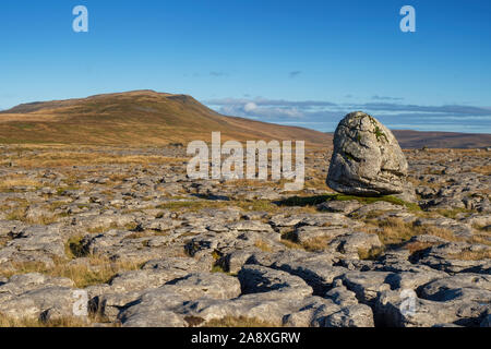 Le Yorkshire Three Peaks Challenge prend sur les pics de Pen-y-ghent, Whernside et Ingleborough, généralement dans cet ordre, et en moins de 12 heures. Banque D'Images