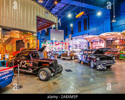 L'intérieur de Géorgie Racing Hall of Fame de Dawsonville de la Géorgie, États-Unis Banque D'Images