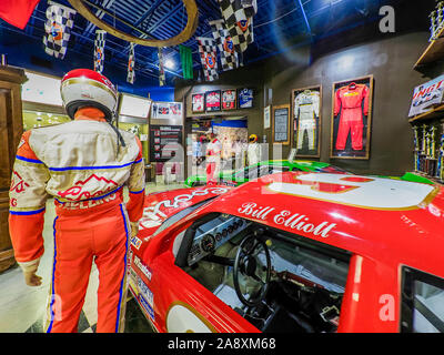 L'intérieur de Géorgie Racing Hall of Fame de Dawsonville de la Géorgie, États-Unis Banque D'Images