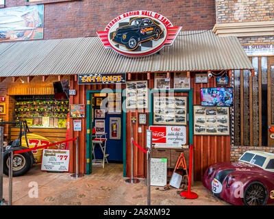 L'intérieur de Géorgie Racing Hall of Fame de Dawsonville de la Géorgie, États-Unis Banque D'Images