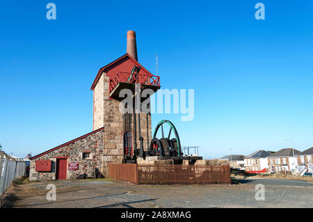 Puits de mine d'étain de mitchells engine house at east extérieure mine, Redruth, Cornwall, Angleterre, Grande-Bretagne. Banque D'Images