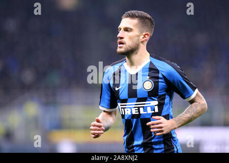 Milano, Italie. 09 Novembre 2019. Italien de série A. Internazionale FC vs FC Hellas Vérone. Cristiano Biraghi de l'Internazionale FC. Banque D'Images
