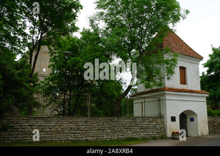 Entrée au couvent médiéval ruiné Birgitta St. à Pirita, Tallinn, Estonie Banque D'Images
