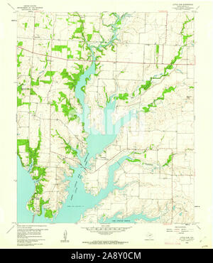 Carte TOPO USGS Texas TX peu Elm 1092341960 Restauration 24000 Banque D'Images