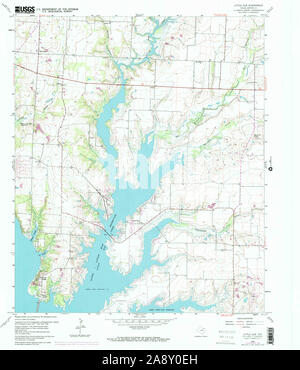 Carte TOPO USGS Texas TX peu Elm 1092351969 Restauration 24000 Banque D'Images