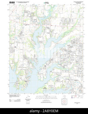 Carte TOPO USGS Texas TX peu Elm 20130308 Restauration TM Banque D'Images