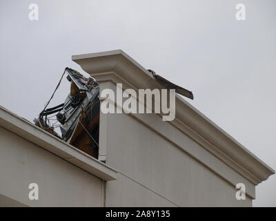 EF-3Tornado North Dallas région durement touchée, Preston Hollow, University Park, Highland Park, Preston,Royal Central Royal Expresswa Banque D'Images