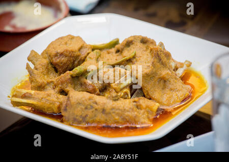 Nawabi food - curry de mouton avec de la sauce. Ce type d'aliments sont trop savoureux et délicieux. Banque D'Images