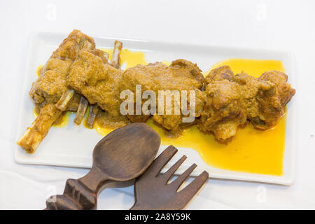 Nawabi food - curry de mouton avec de la sauce. Ce type d'aliments sont trop savoureux et délicieux. Banque D'Images