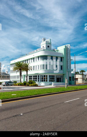 L'hôtel Art Déco de rationaliser le plus ancien hôtel de Daytona Beach Ouvert en 1940 est le lieu de naissance de la course de NASCAR en Floride USA Banque D'Images