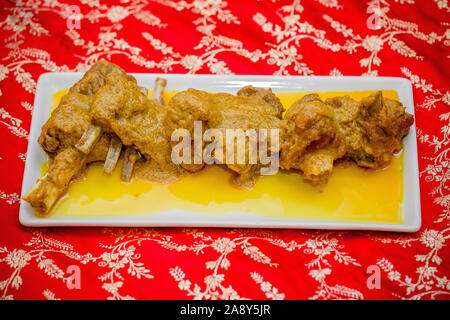 Nawabi food - curry de mouton avec de la sauce. Ce type d'aliments sont trop savoureux et délicieux. Banque D'Images