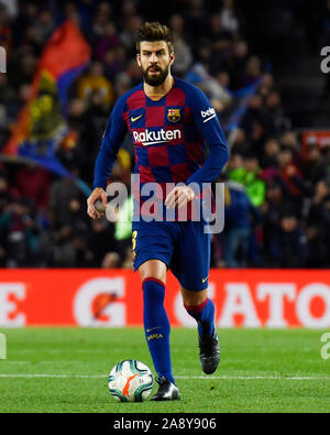 Barcelone, 09-11-2019. LaLiga 2019/ 2020, date 13. Barcelone - Celta. Gerard Pique du FC Barcelone Banque D'Images