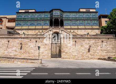 Vitraux sur le musée d'art nouveau et art déco à Salamanque Espagne Banque D'Images