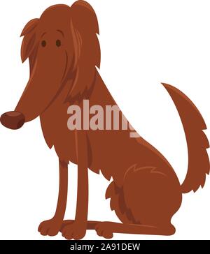 Cartoon Illustration de Setter Irlandais mignon chien de race pure personnage animal Illustration de Vecteur