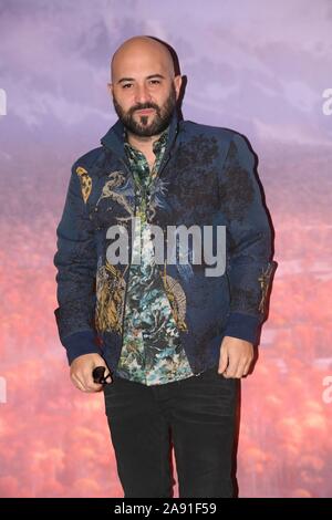 Rome, Italie. 12 Nov, 2019. Rome, l'Hotel St Regis Photocall du film 'Frozen II Le Secret d'Arendelle', dans l'image : Giuliano Sangiorgi indépendant : Crédit Photo Agency/Alamy Live News Banque D'Images