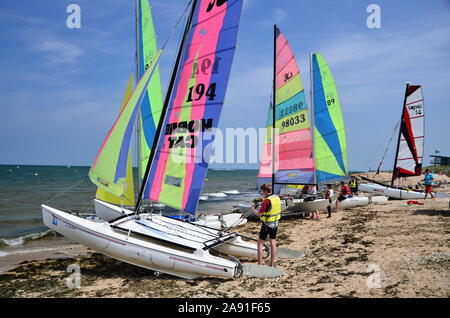 Bateaux, Centre Juno Beach, Graye-sur-Mer, France Banque D'Images