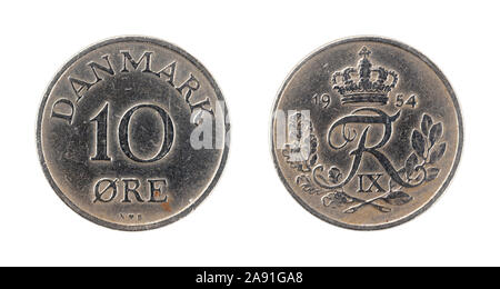10 øre Coin du Danemark Banque D'Images