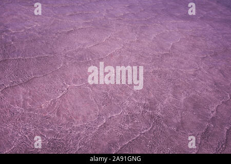 Résumé fond vide naturellement créés par de petites vagues en eaux peu profondes et de la lumière du soleil les réflexions sur la surface de l'eau. Dans les tons de rose co Banque D'Images