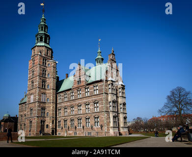 Château d'Amalienborg, accueil la famille royale danoise, Copenhague, Danemark Banque D'Images