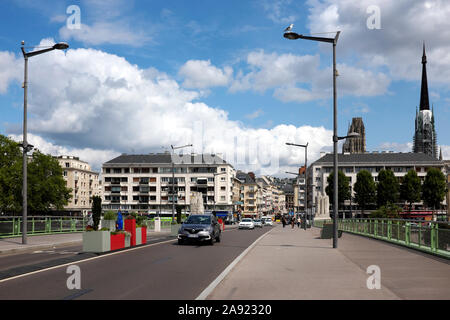 Le Pont Boieldieu, Rouen, Normandie, France Banque D'Images