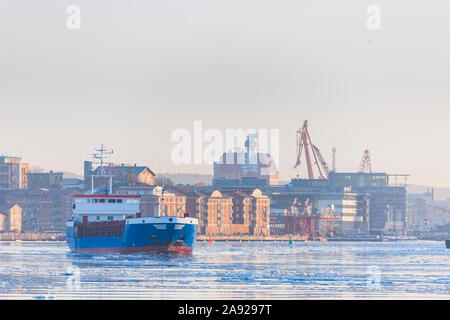 La mer sur un cargo Banque D'Images