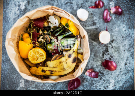 Morceaux de fruits et légumes Banque D'Images