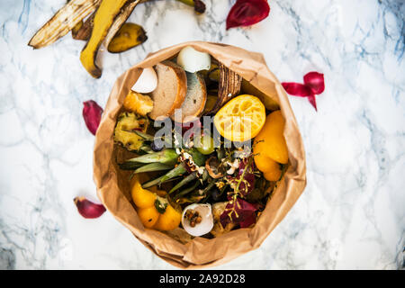 Morceaux de fruits et légumes Banque D'Images