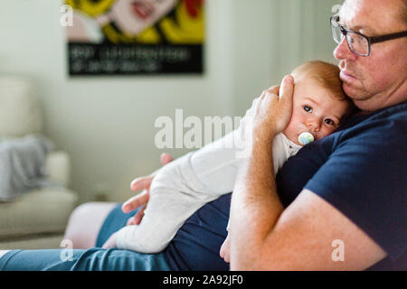 Père avec bébé Banque D'Images