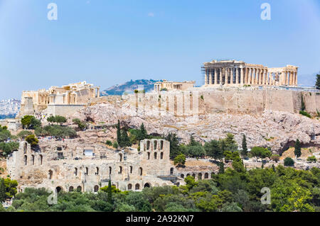 Parthénon, Acropole ; Athènes, Grèce Banque D'Images