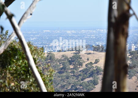 Vue panoramique de Belair National-Park à la ville d'Adelaïde, Australie du Sud, Australie Banque D'Images