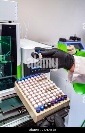 Tests de laboratoire de cannabis; Cave Junction, Oregon, États-Unis d'Amérique Banque D'Images