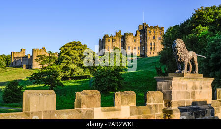 Château d'Alnwick, Alnwick, Northumberland, Angleterre Banque D'Images