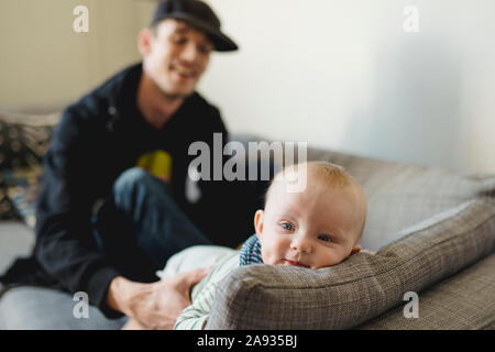 Père avec bébé Banque D'Images