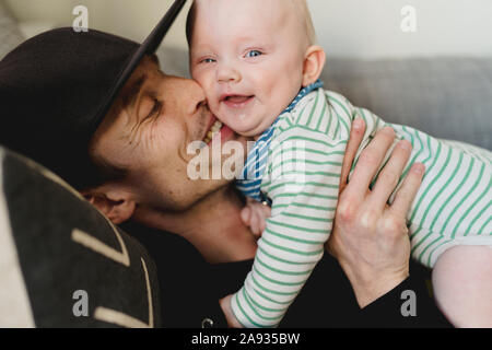 Père avec bébé Banque D'Images