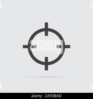 Icône de but dans un style plat isolé sur fond gris. Pour votre conception de logo. Vector illustration. Illustration de Vecteur