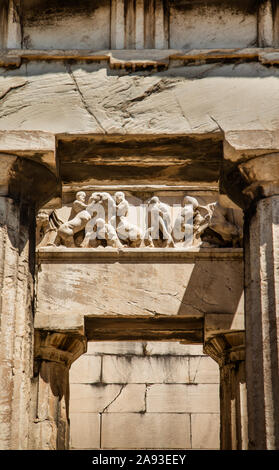 Gros plan du Temple d'Haephaestus, l'un des temples les mieux conservés de la Grèce antique. Une partie de l'Agora antique d'Athènes complexe. Athènes, Grèce. Banque D'Images